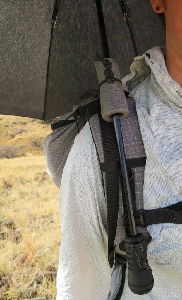 Hands-Free Parasols : Backpack Umbrella